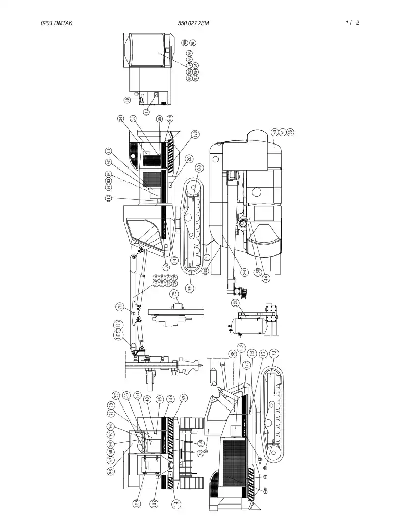 55002723M 550 027 23M STICKER/SYMBOL ASSY - Sandvik Technical Drawing