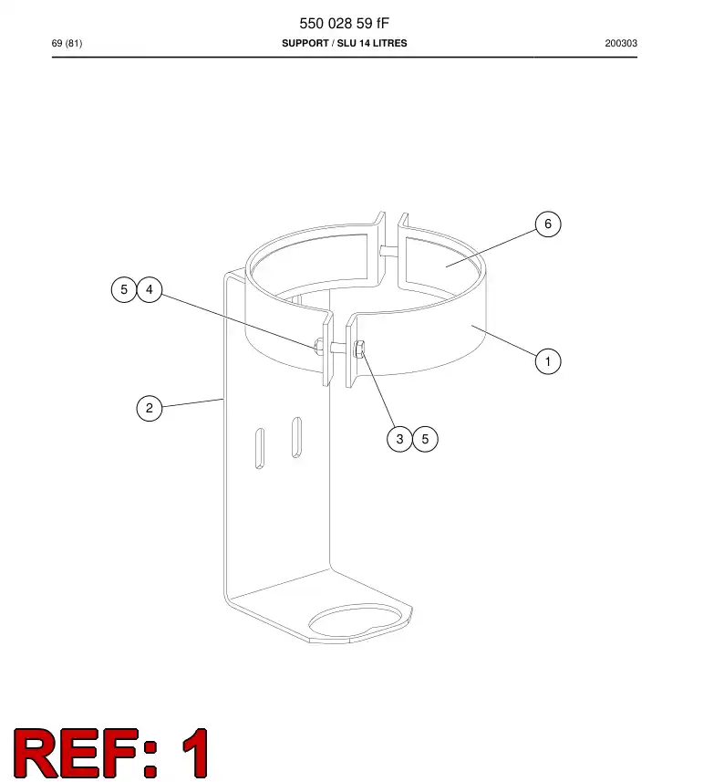 55002857c 550 028 57c CHASSI, SUPERIOR - Sandvik Technical Drawing