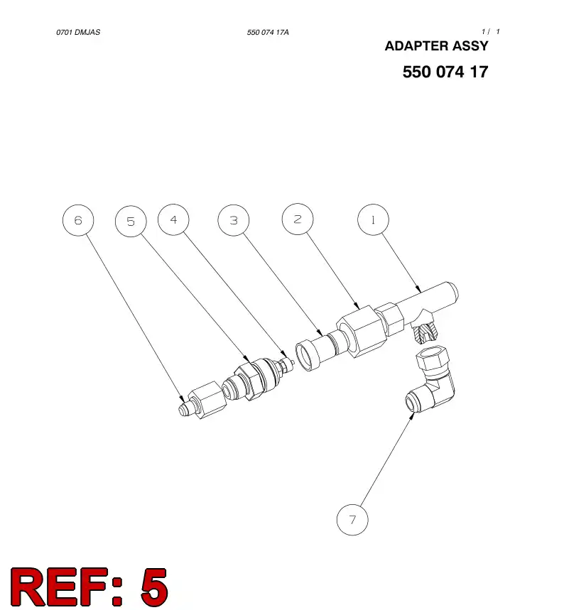 55002889 550 028 89 ADAPTER - Sandvik Technical Drawing