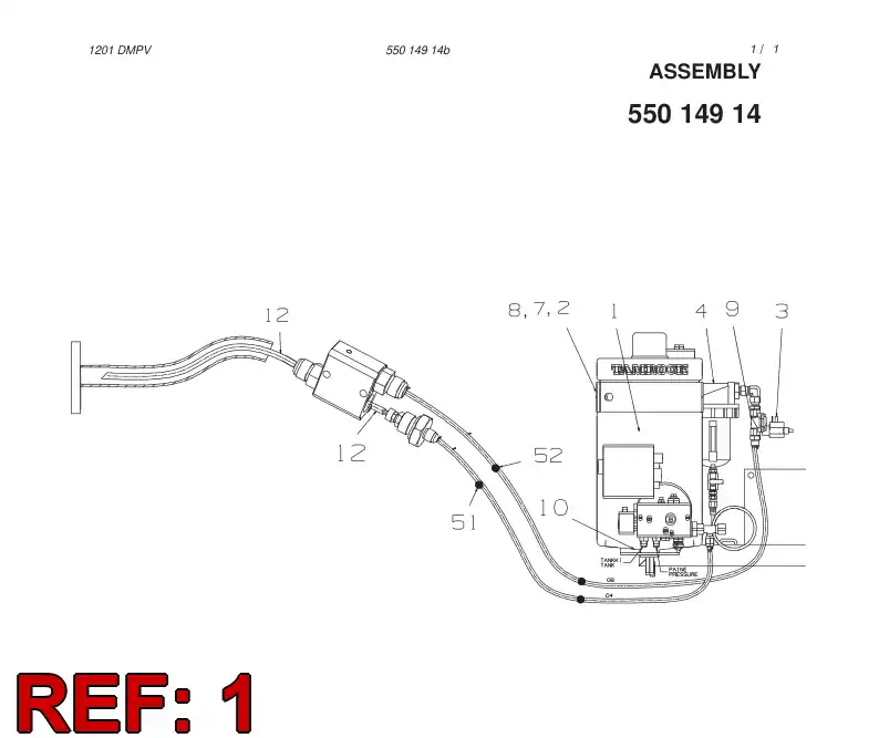 55002892 550 028 92 TANK - Sandvik Technical Drawing