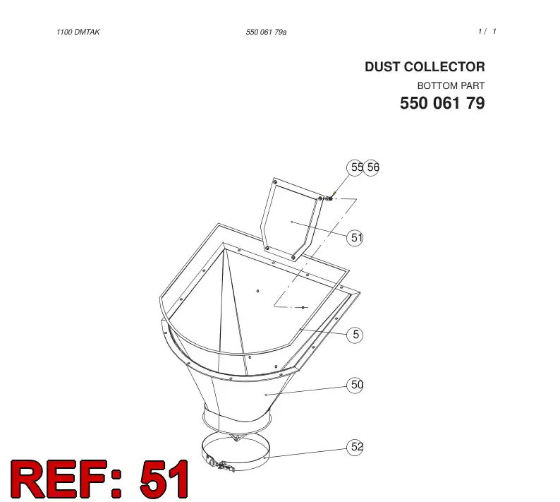 55002946 550 029 46 Plate - Sandvik Technical Drawing