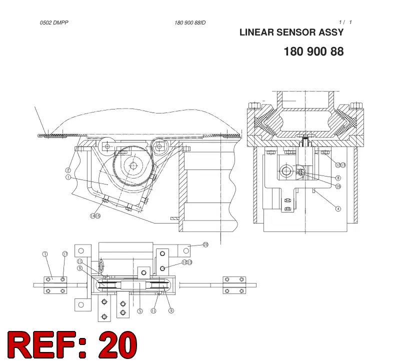 55002965 550 029 65 FASTENER - Sandvik Technical Drawing