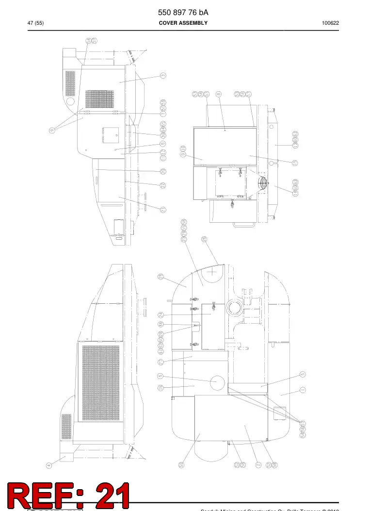55003025 550 030 25 Guide rail - Sandvik Technical Drawing