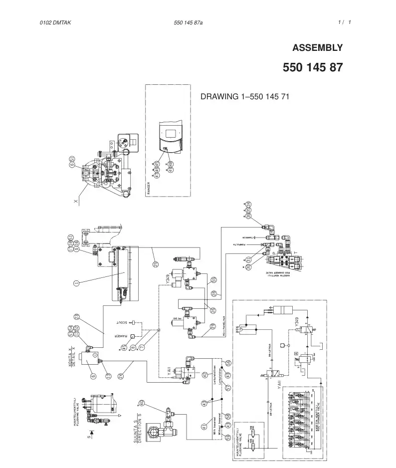 55003032 550 030 32 FILLING DEVICE - Sandvik Technical Drawing