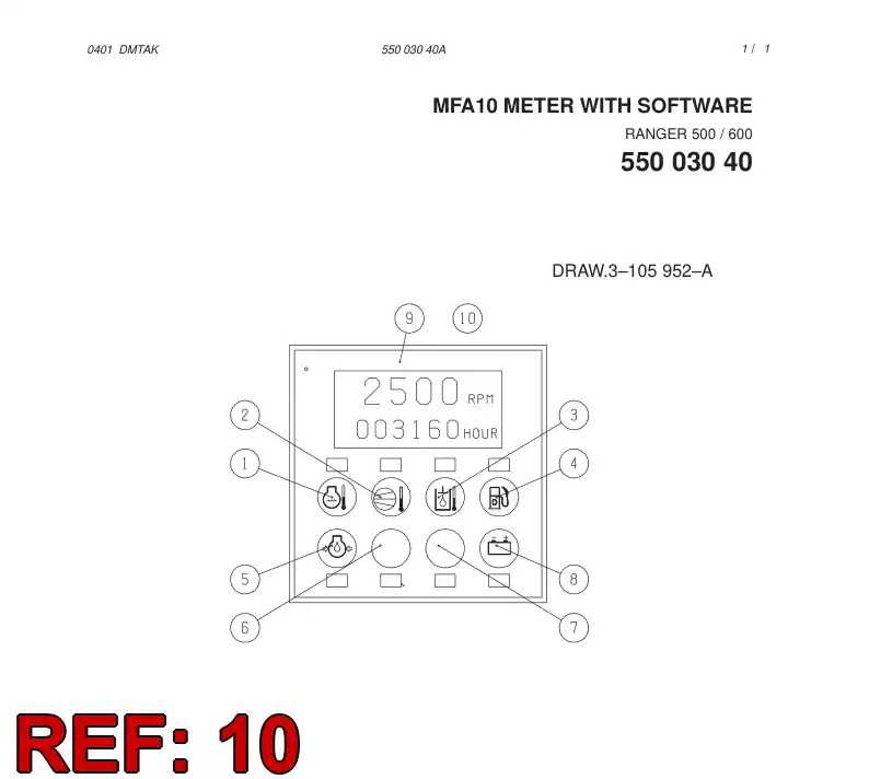 55003035 550 030 35 SOFTWARE FOR MFA10 METER - Sandvik Technical Drawing