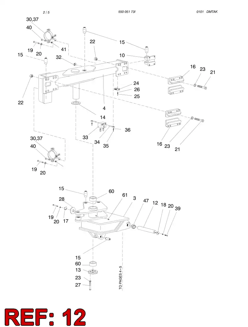 55003051 550 030 51 SHAFT - Sandvik Technical Drawing