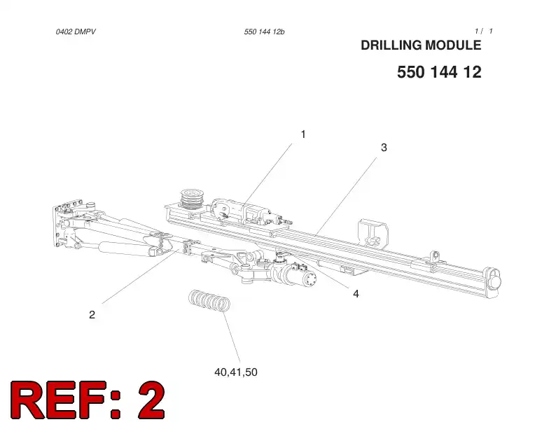 55003079 550 030 79 BOOM ASSEMBLY - Sandvik Technical Drawing