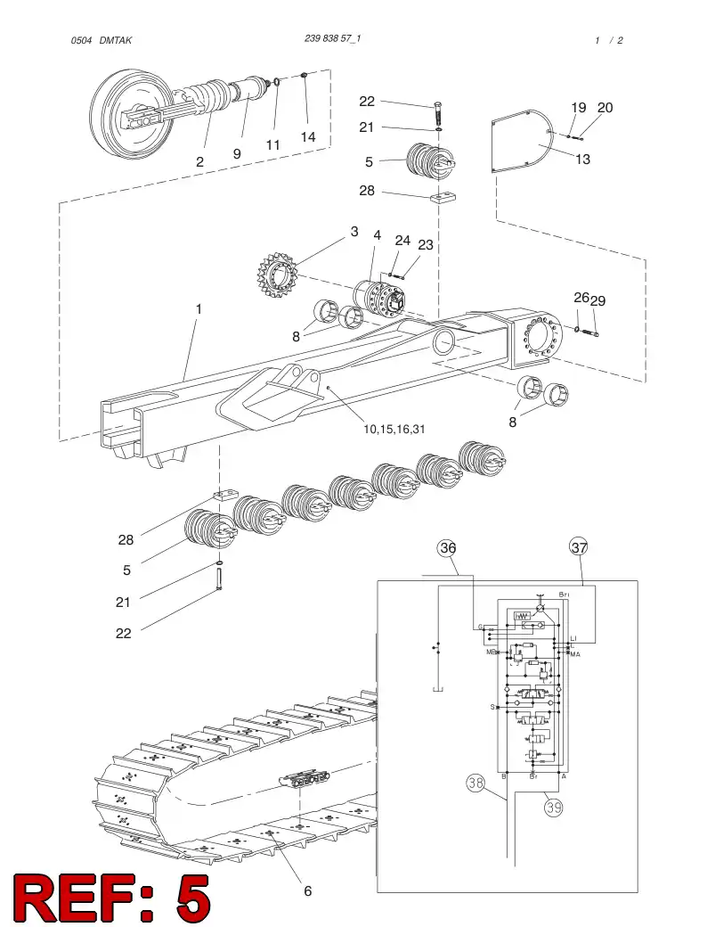55003199 550 031 99 TRACK ROLLER - Sandvik Technical Drawing