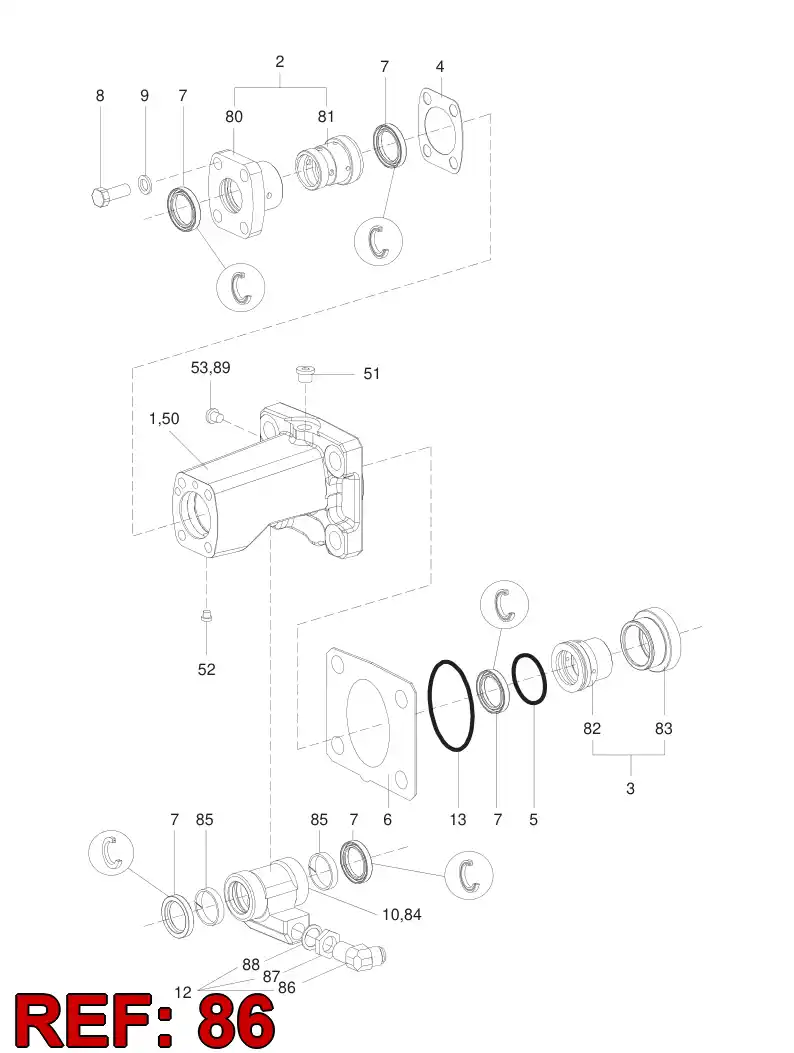 55003232 550 032 32 ADAPTER - Sandvik Technical Drawing