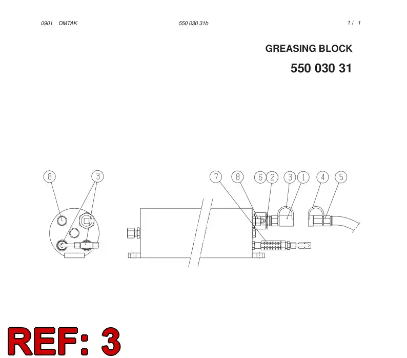 55003281 550 032 81 Cover - Sandvik Technical Drawing