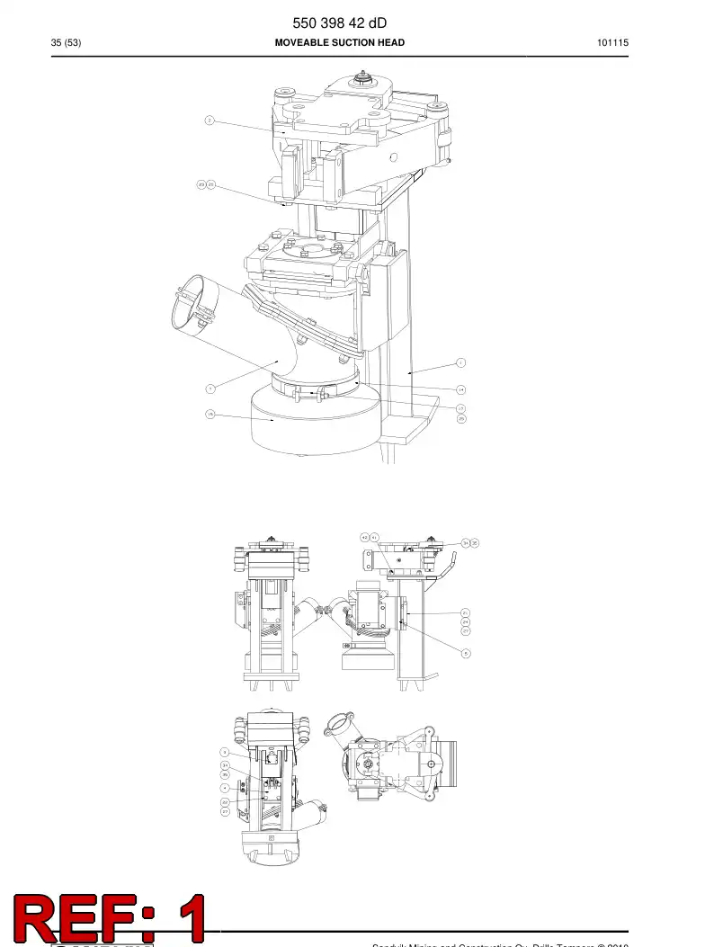 55003429a 550 034 29a Ground pin - Sandvik Technical Drawing