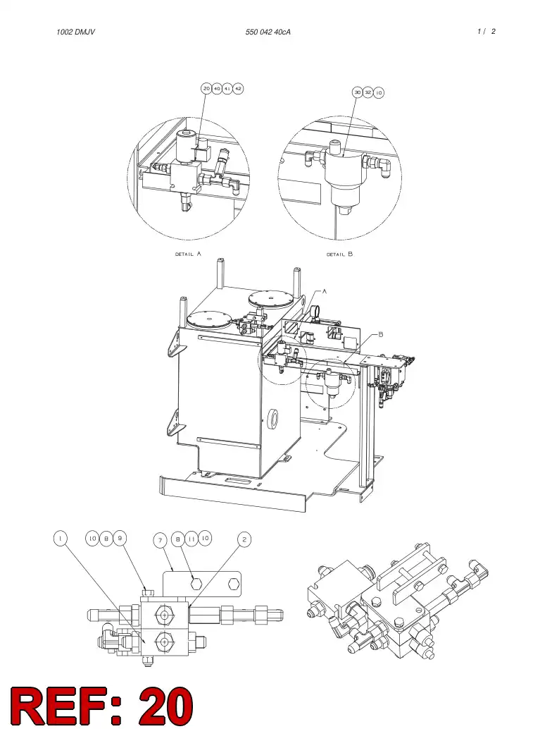 55003451 550 034 51 VALVE ASSEMBLY - Sandvik Technical Drawing