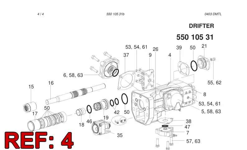 55003462 550 034 62 Body - Sandvik Technical Drawing
