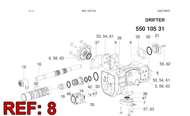 55003484 550 034 84 CONNECTING PIECE - Sandvik Technical Drawing