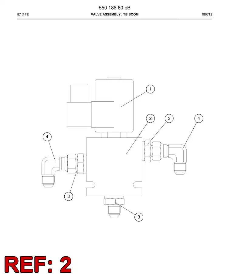 55003496b 550 034 96b Manifold Body, Valve - Sandvik Technical Drawing