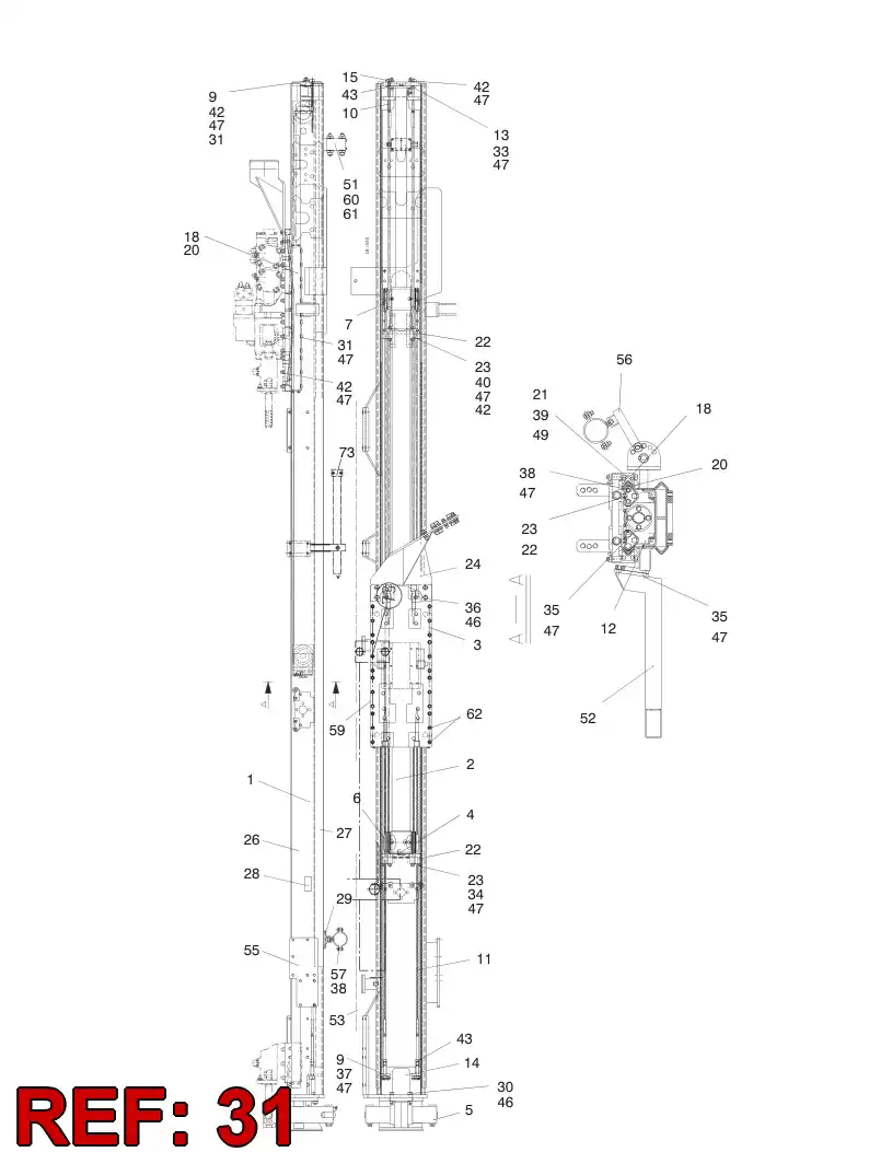 55003506 550 035 06 Hexagon head bolt (half thread) - Sandvik Technical Drawing