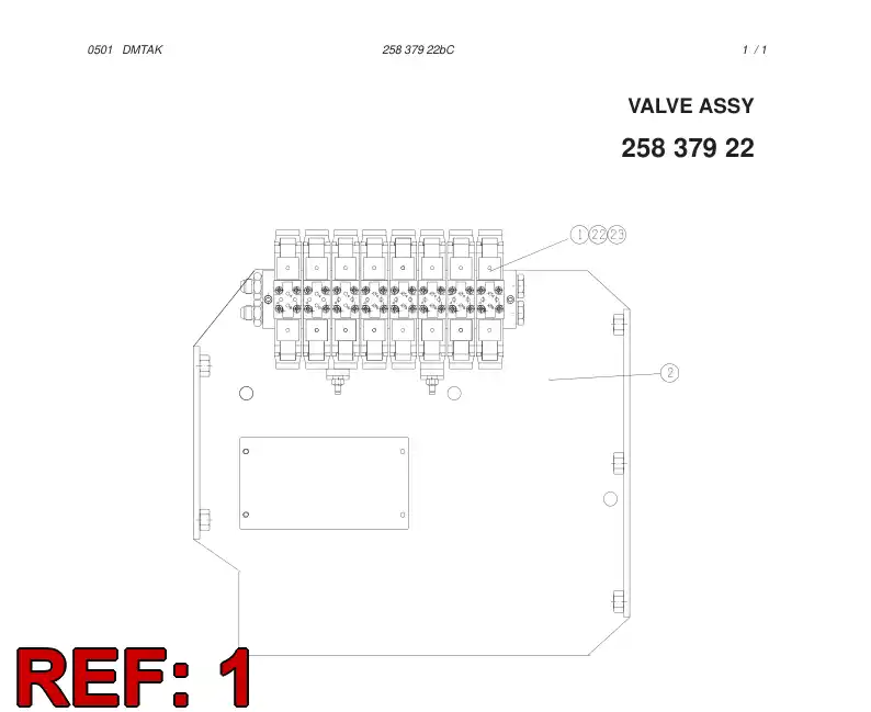 55003518 550 035 18 VALVE ASSEMBLY - Sandvik Technical Drawing