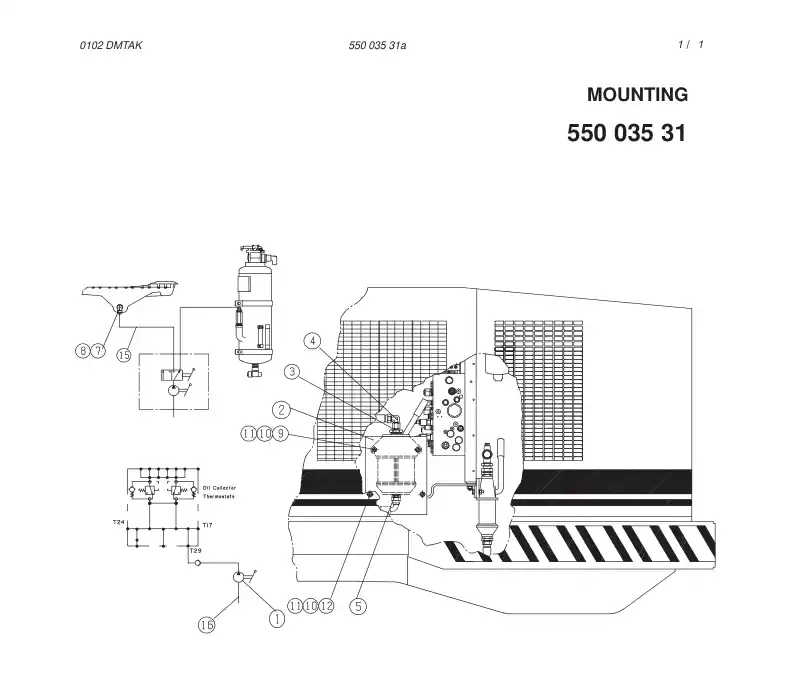 55003531a 550 035 31a MOUNTING (NIRA) - Sandvik Technical Drawing