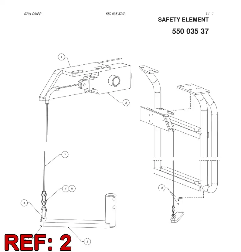 55003538 550 035 38 BRACKET - Sandvik Technical Drawing