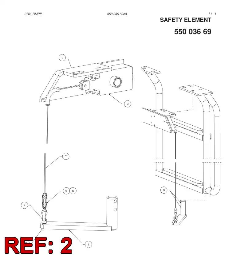55003539 550 035 39 BRACKET - Sandvik Technical Drawing