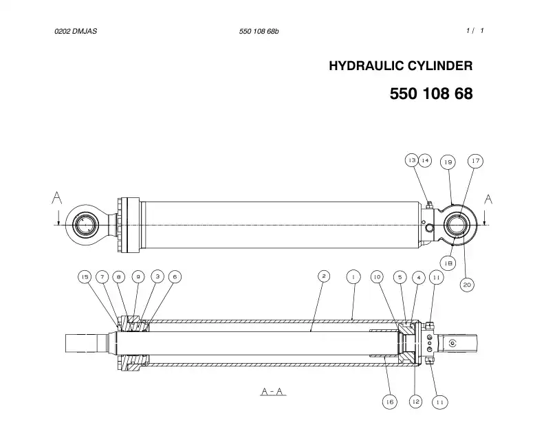 55003573 550 035 73 SEAL KIT - Sandvik Technical Drawing