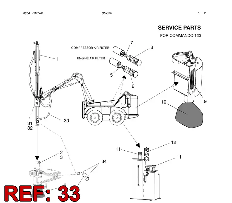 55003628 550 036 28 ADAPTER - Sandvik Technical Drawing