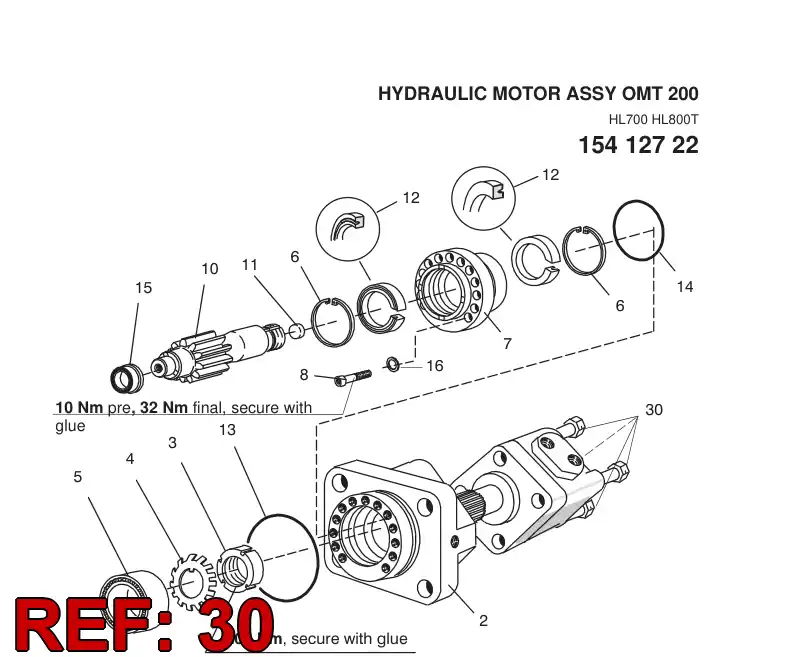 55003649 550 036 49 Hexagon head bolt - Sandvik Technical Drawing