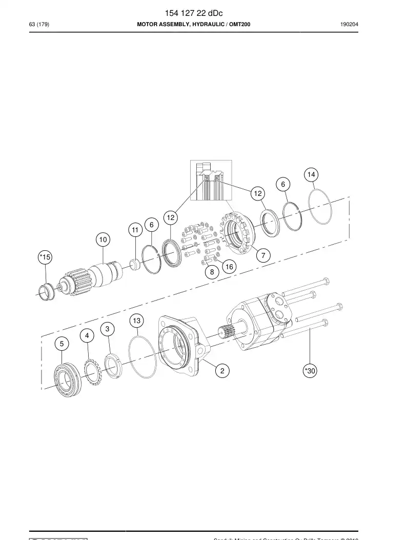 55003649a 550 036 49a HEXAGON HEAD BOLT (HALF THREAD) - Sandvik Technical Drawing