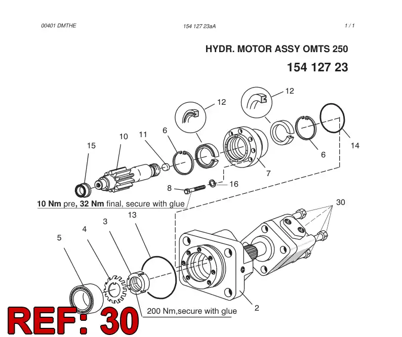 55003651 550 036 51 Hexagon head bolt - Sandvik Technical Drawing