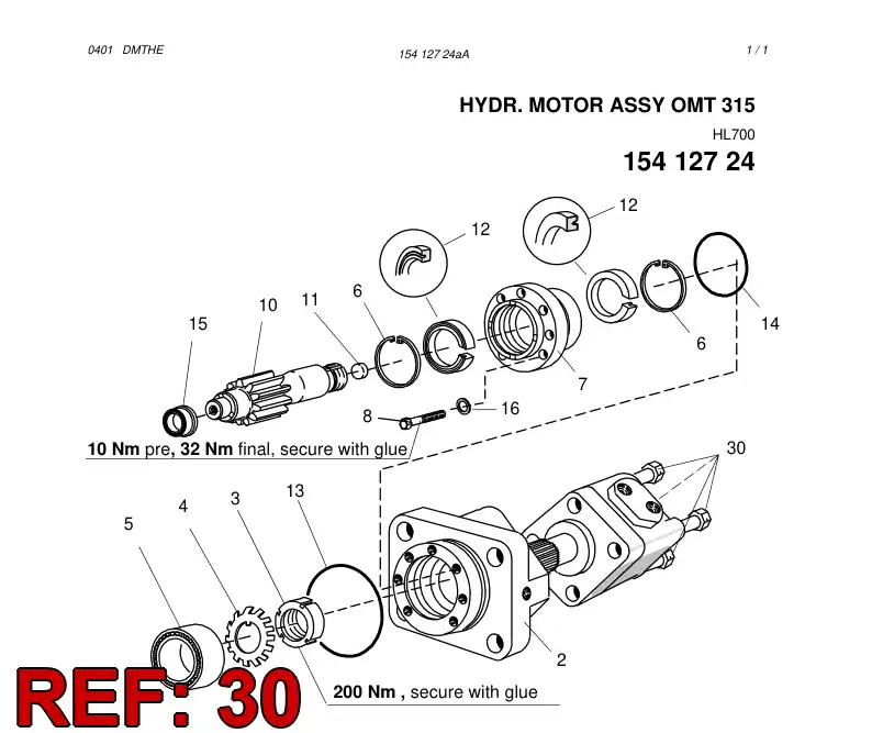 55003653 550 036 53 BOLT - Sandvik Technical Drawing