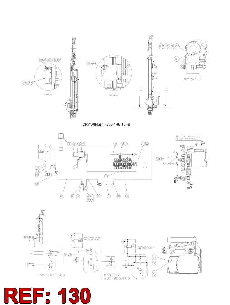55003664 550 036 64 BRACKET - Sandvik Technical Drawing