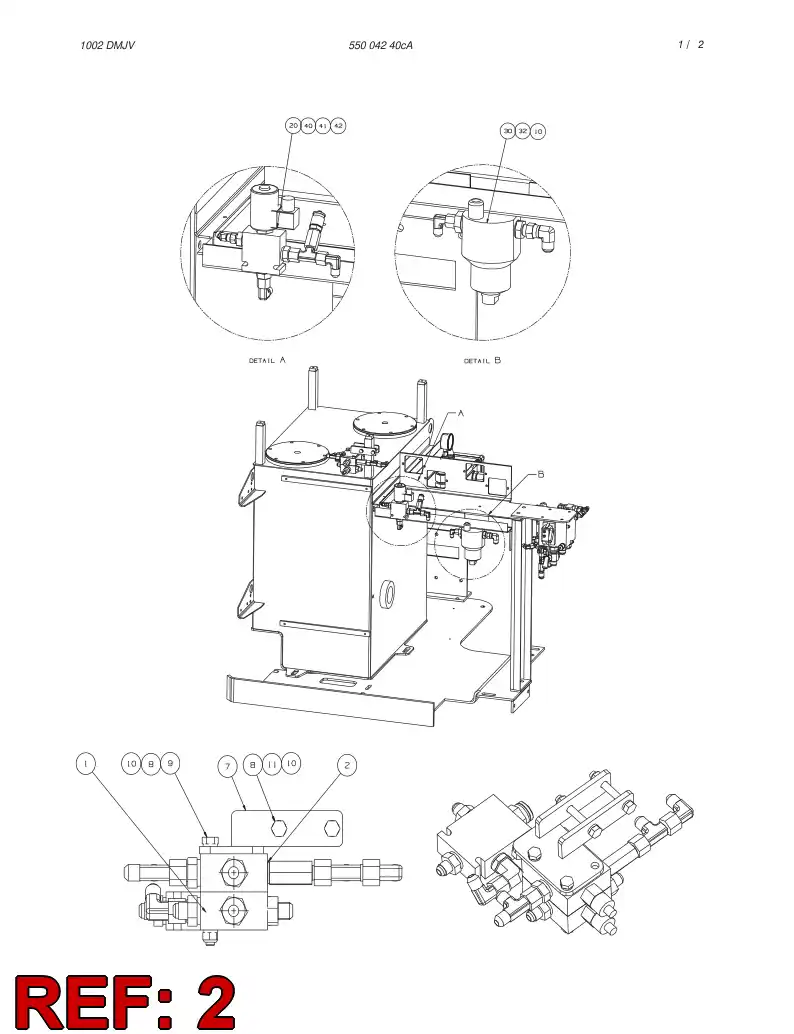 55003705 550 037 05 VALVE ASSEMBLY - Sandvik Technical Drawing
