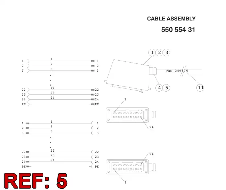 55003758 550 037 58 METALLIC REDUCTION FLANGE - Sandvik Technical Drawing
