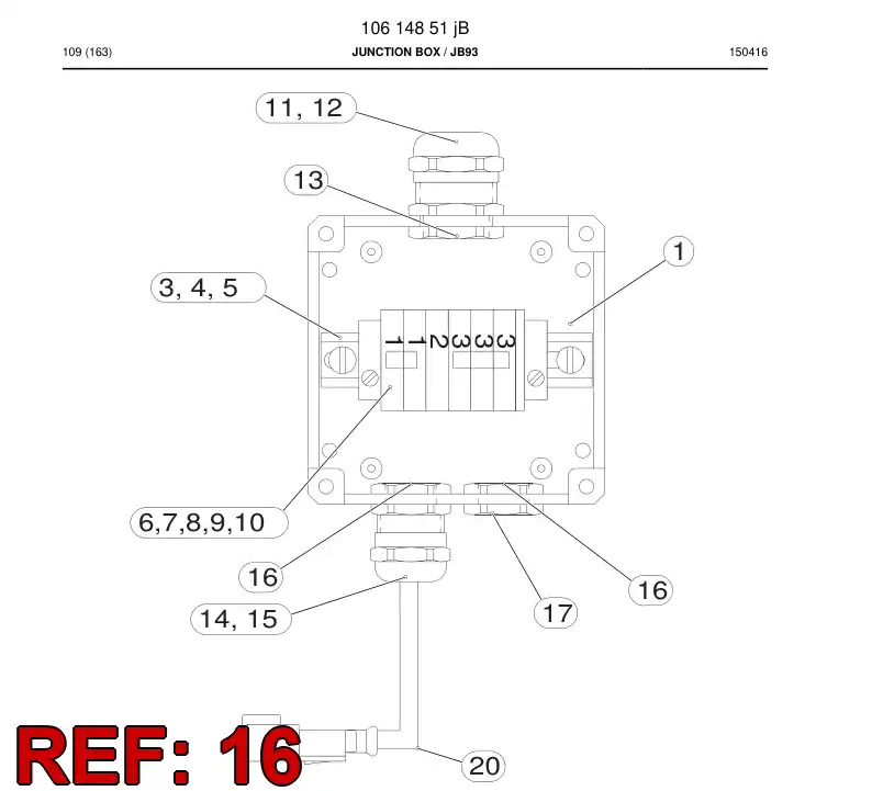 55003800a 550 038 00a Nut, Locking, Metallic - Sandvik Technical Drawing