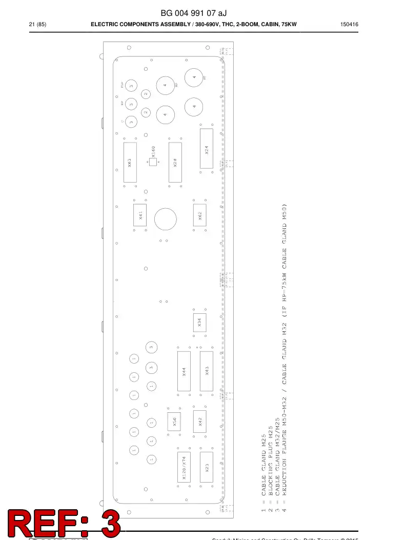 55003803a 550 038 03a Nut, Locking, Metallic - Sandvik Technical Drawing