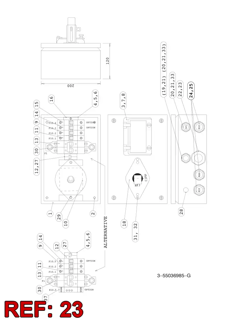 55003804 550 038 04 Nut, Locking, Metallic - Sandvik Technical Drawing