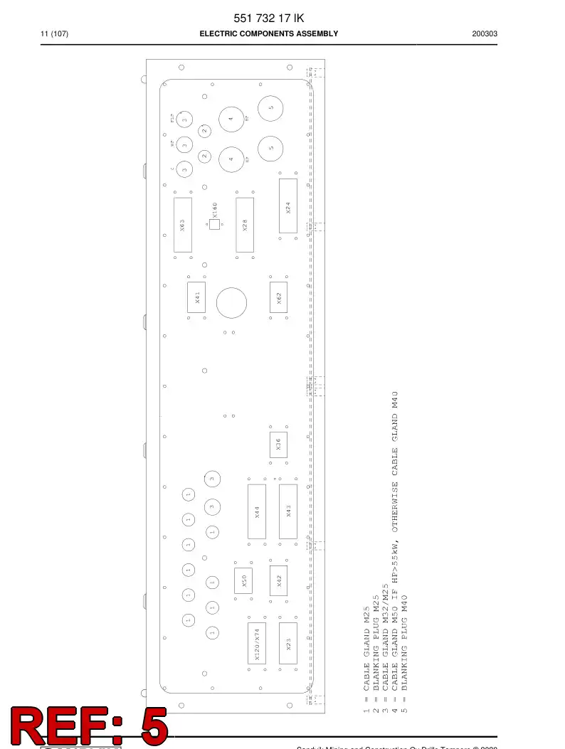 55003804a 550 038 04a Nut, Locking, Metallic - Sandvik Technical Drawing