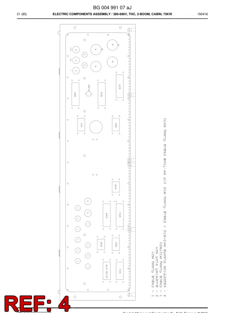 55003806a 550 038 06a Nut, Locking, Metallic - Sandvik Technical Drawing
