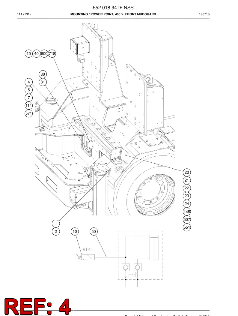 55003835a 550 038 35a Socket - Sandvik Technical Drawing