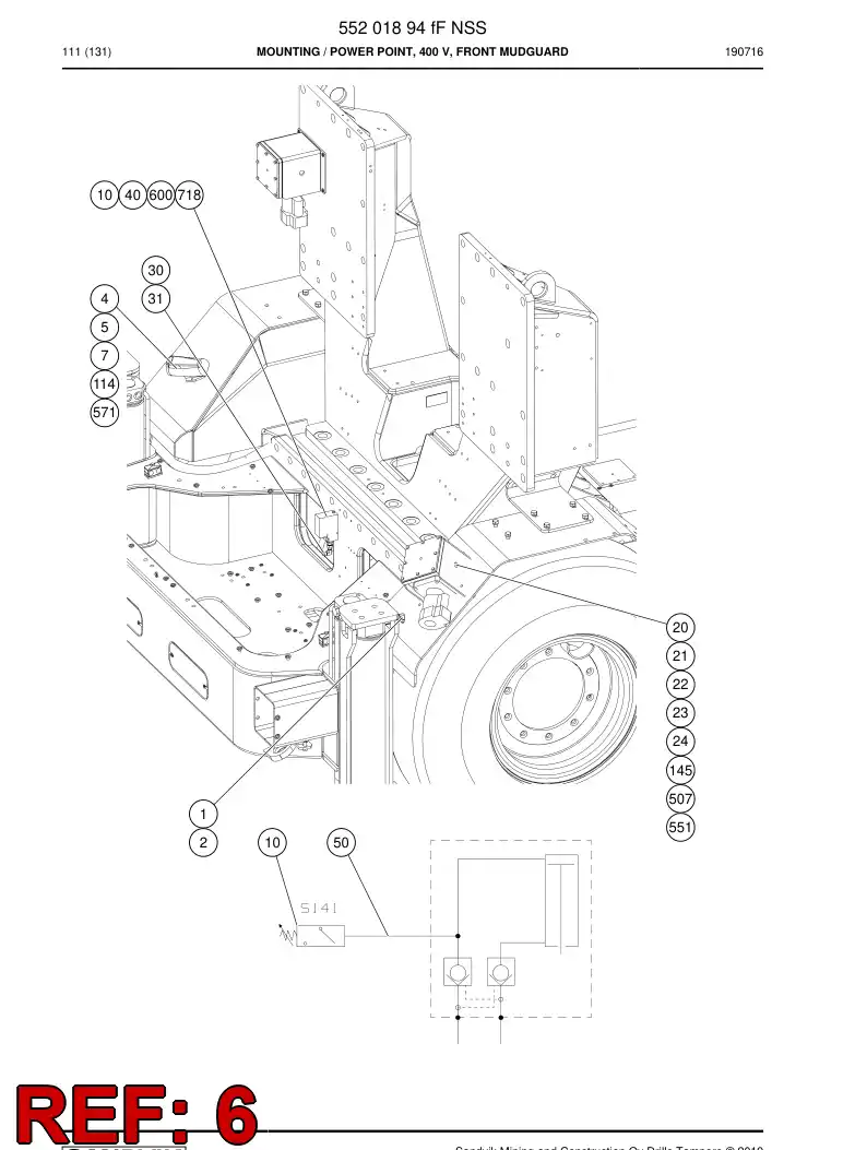 55003837a 550 038 37a Plug - Sandvik Technical Drawing