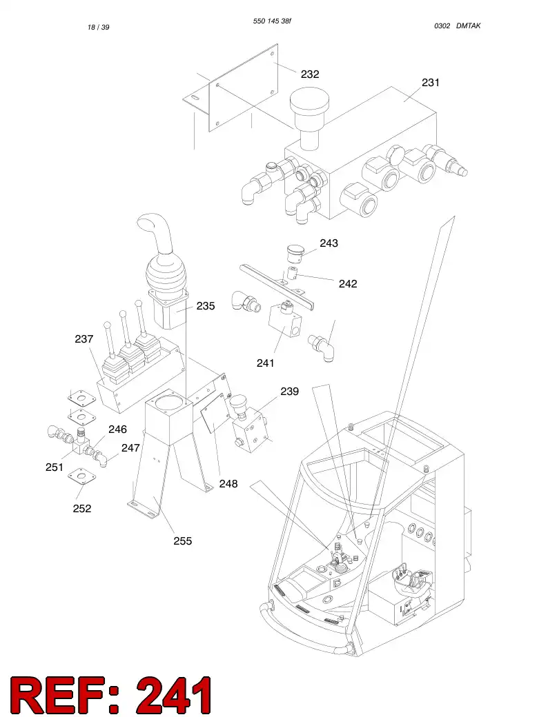55003998 550 039 98 FLOW CONTROL VALVE - Sandvik Technical Drawing