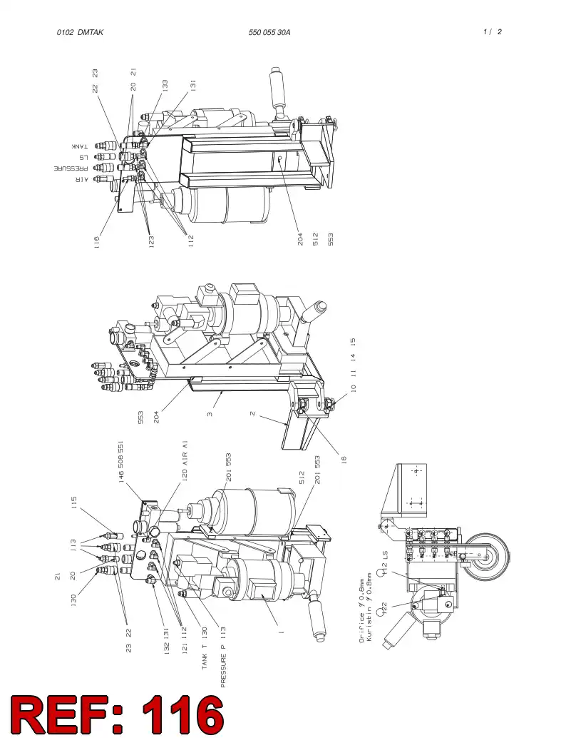 55004104 550 041 04 QUICK DISCONNECT FITTING - Sandvik Technical Drawing
