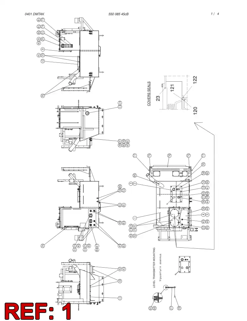 55004163 550 041 63 RECEIVER - Sandvik Technical Drawing