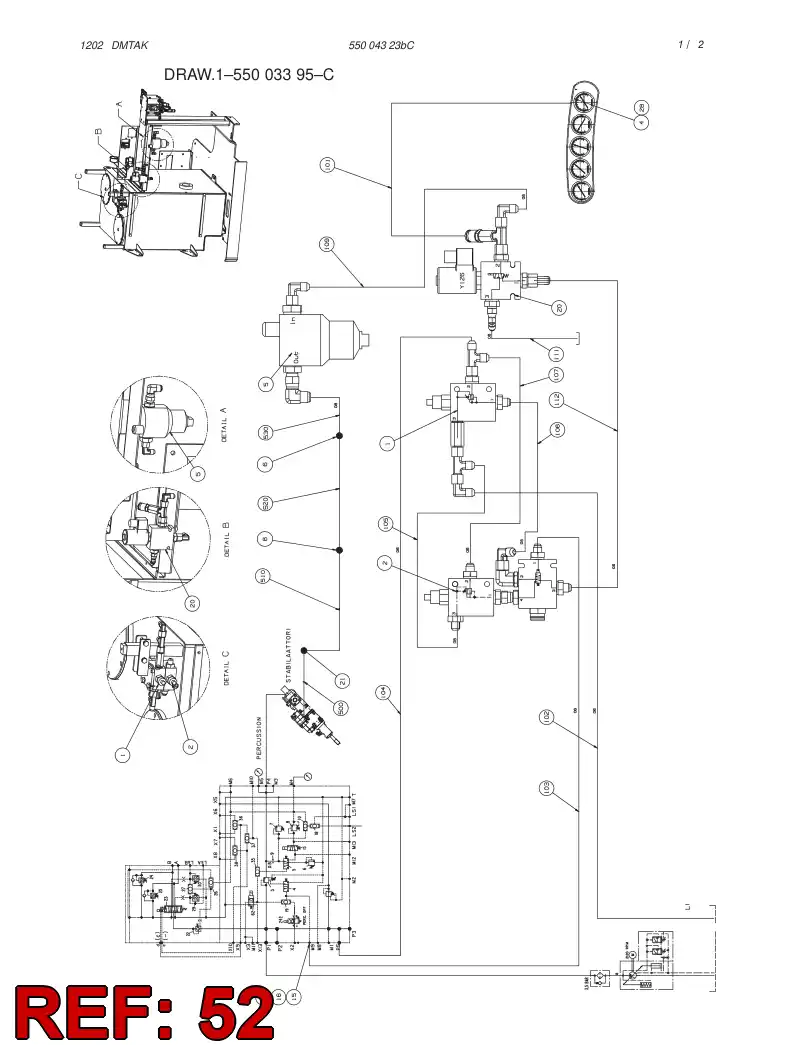 55004240 550 042 40 Valve assembly - Sandvik Technical Drawing