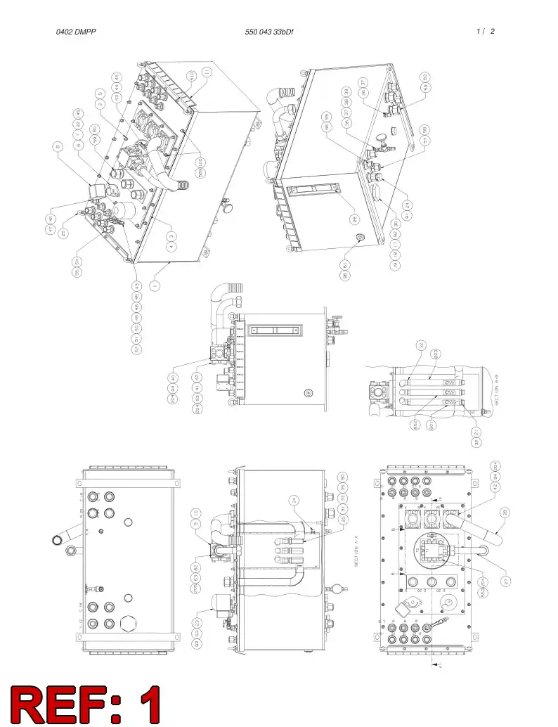 55004295 550 042 95 TANK - Sandvik Technical Drawing