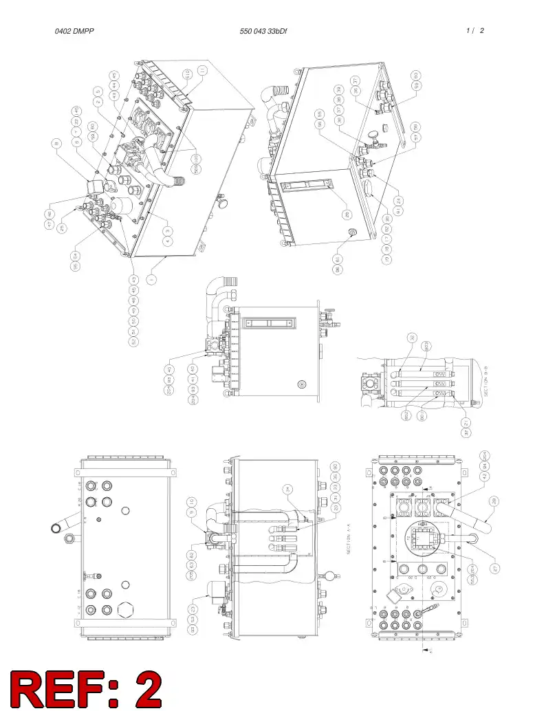 55004318 550 043 18 RESERVOIR - Sandvik Technical Drawing
