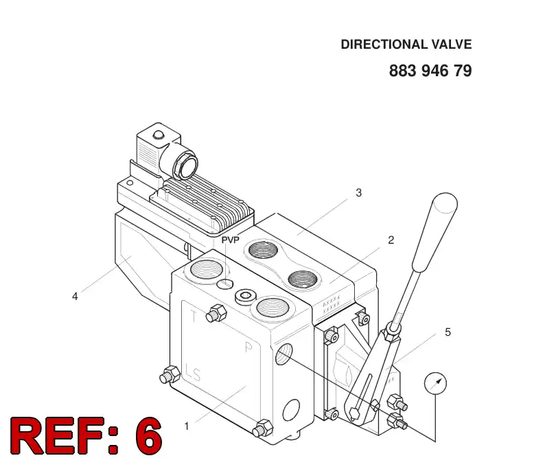 55004332 550 043 32 MAIN SPOOL ASSEMBLY - Sandvik Technical Drawing