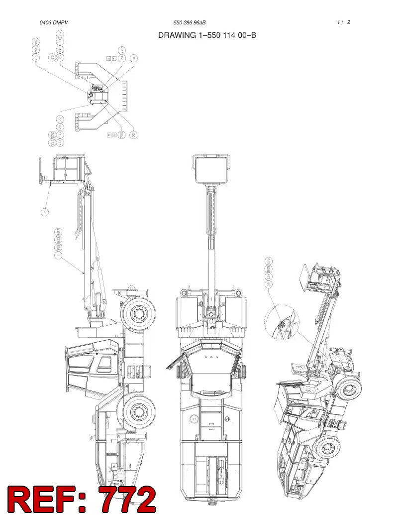 55004360 550 043 60 HEXAGON SOCKET HEAD BOLT (HALF THREAD) - Sandvik Technical Drawing