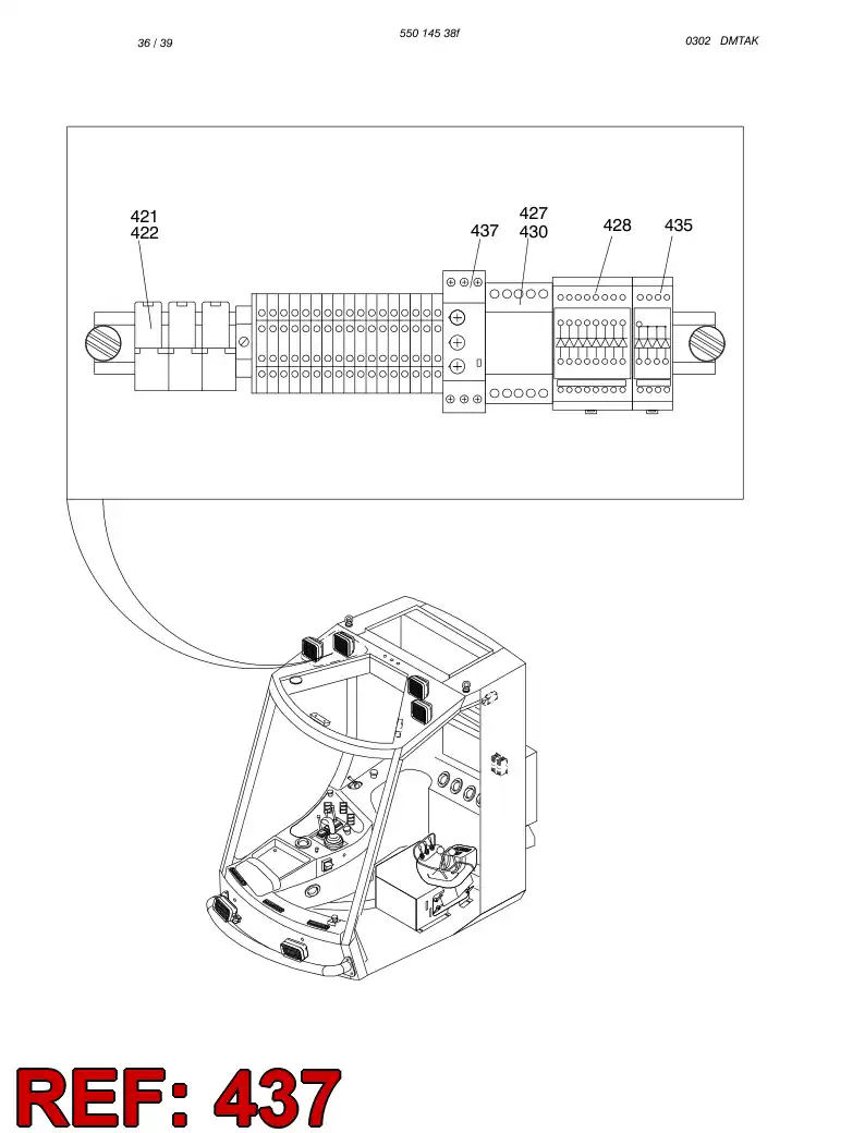 55004365 550 043 65 Relay, Time - Sandvik Technical Drawing