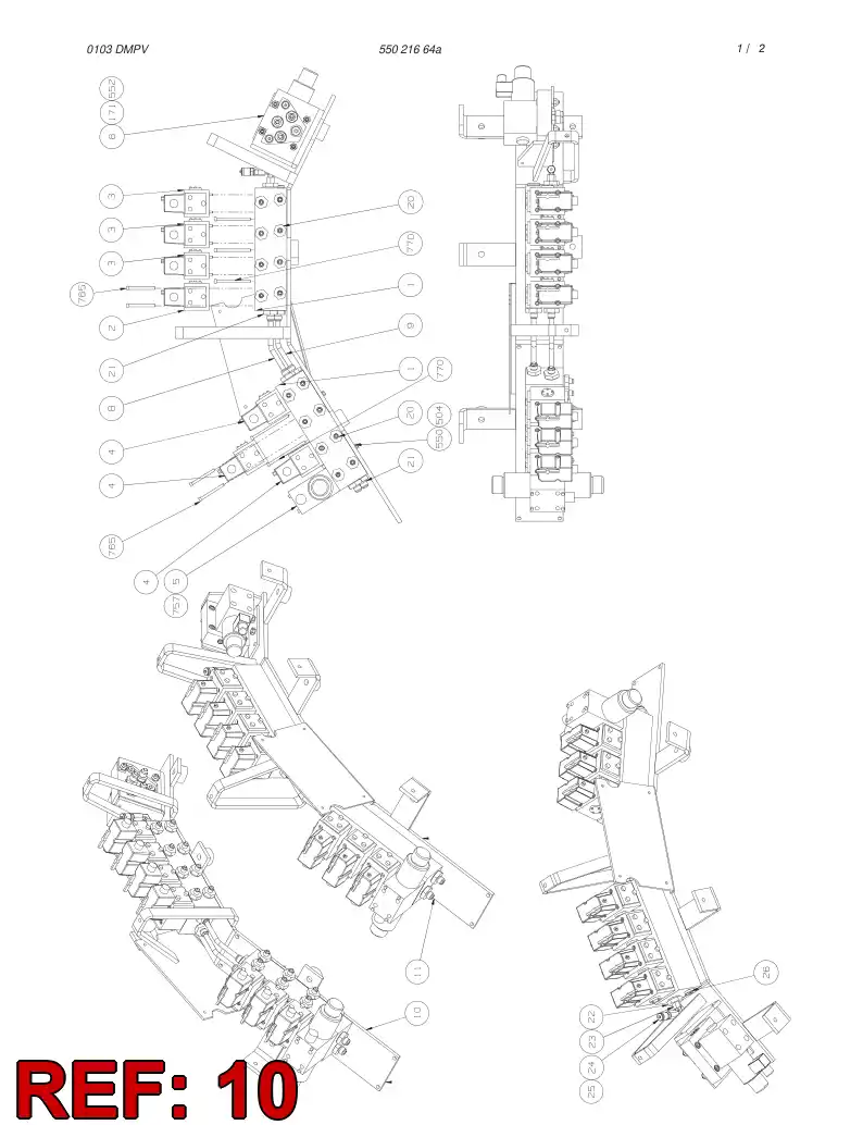 55004425 550 044 25 BRACKET - Sandvik Technical Drawing